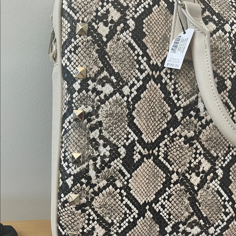 White House Black Market Python Pattern Laptop Bag NWT